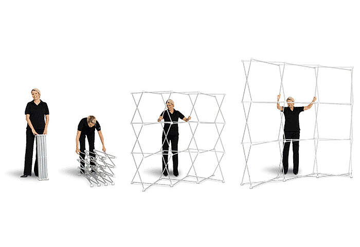 GRID PopUp Wall Curved assembly