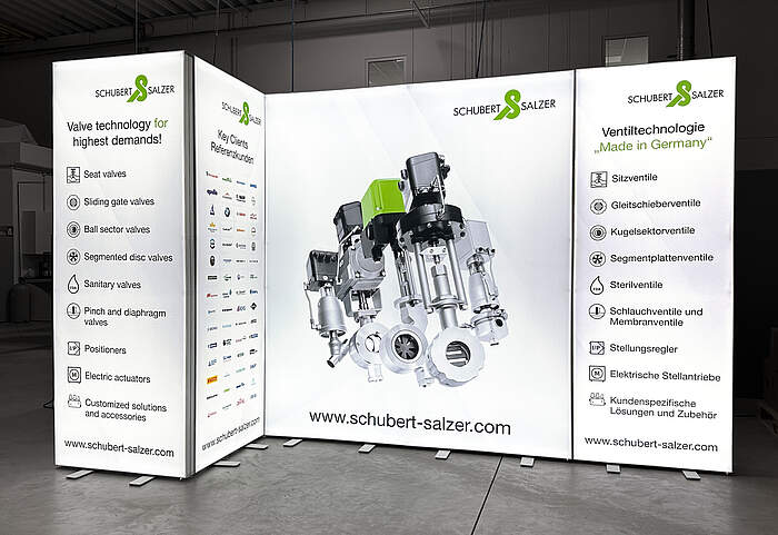 Schubert & Salzer Control Systems GmbH LED-Messestand 1