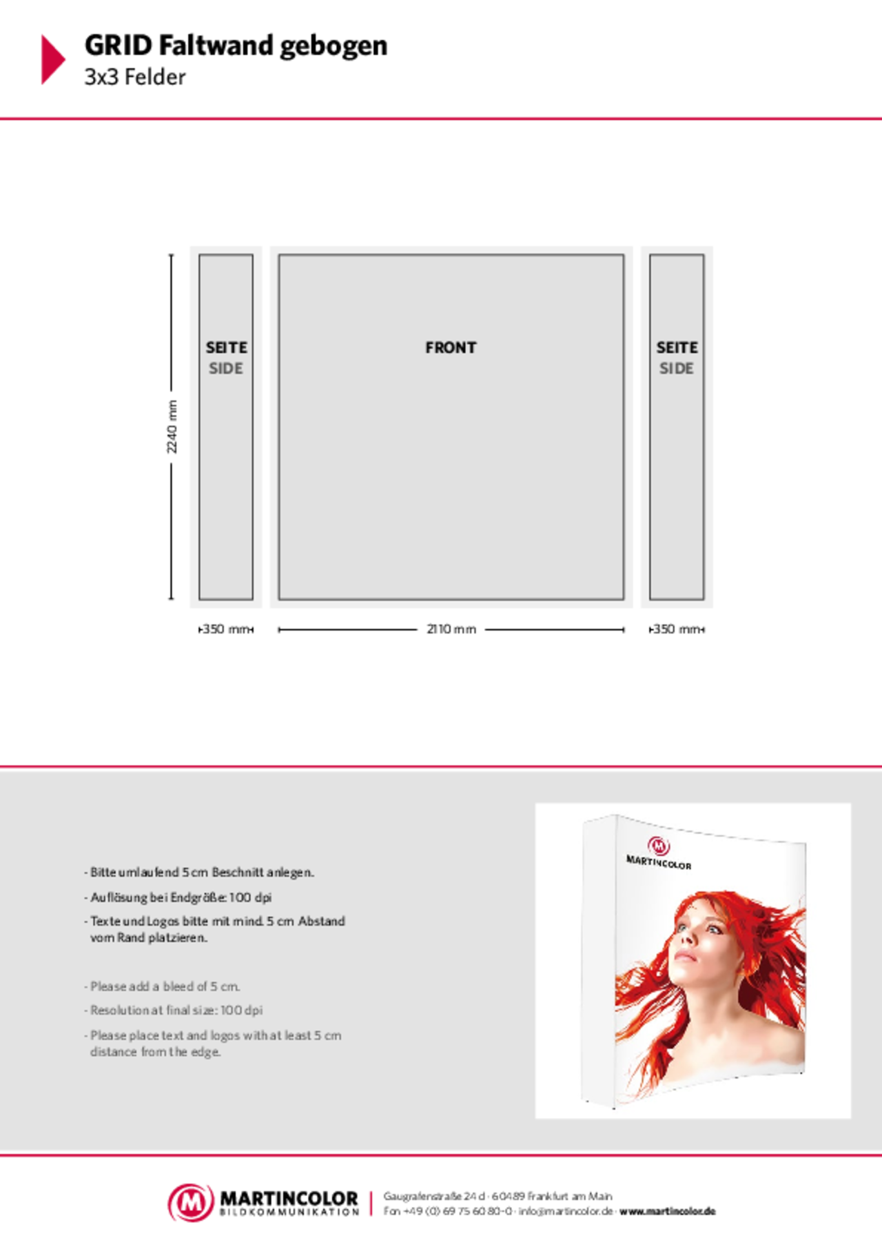 GRID PopUp Wall Curved data sheet PDF