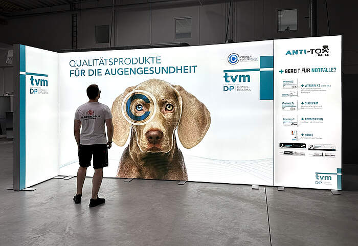 TVM Tiergesundheit GmbH LED-exhibition stand corner 1