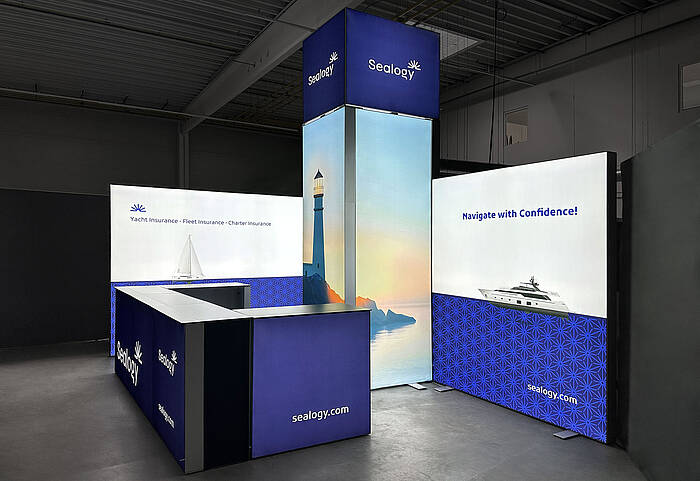 Sealogy LED-Messestand mit Turm