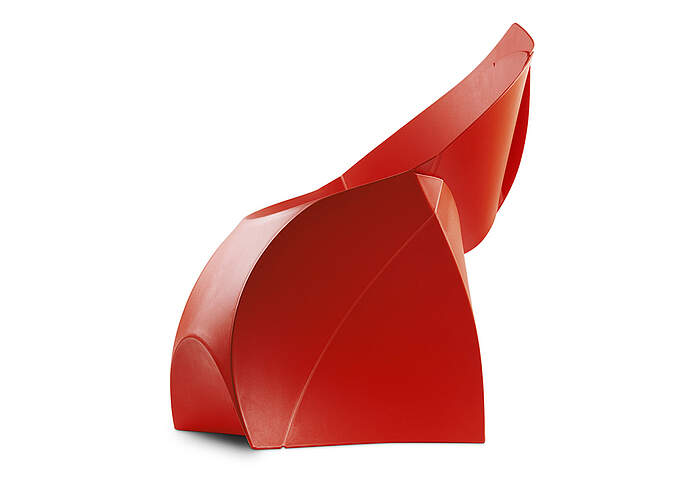 Flux Chair red side view right