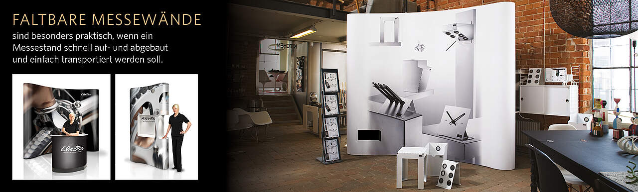 Foldable exhibition walls