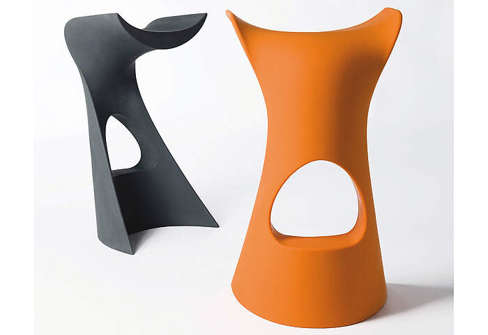 Bar stool Koncord grey and orange