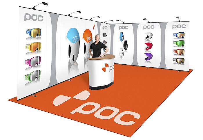 LinkWall exhibition stand solutions with spots