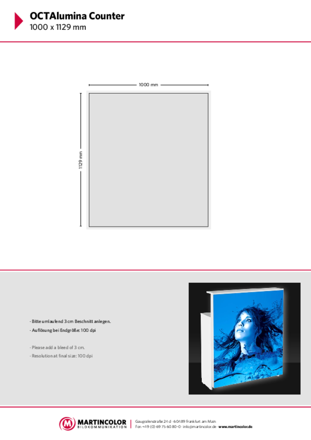 OCTAlumina LED-Counter Datenblatt PDF