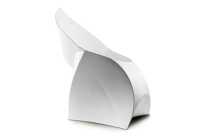 Flux Chair Weiß Seitenansicht links
