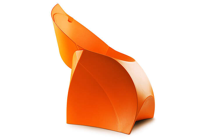 Flux Chair orange side view left
