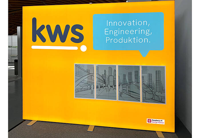 kws Computersysteme GmbH LED exhibition wall with 4 screens