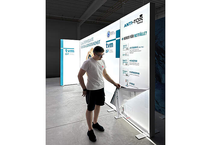 TVM Tiergesundheit GmbH LED-exhibition stand Dateil
